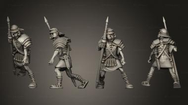 Military figurines LEGIONNAIRE PILLUM LAUNCHERS 2 3d model