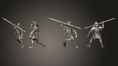Military figurines LEGIONNAIRE PILLUM LAUNCHERS 3 3d model