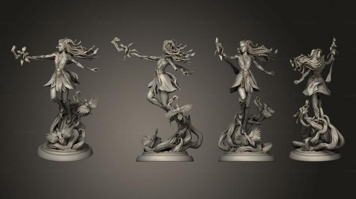 Military figurines (lesika light eyed druid, STKW_8901) 3D models for cnc