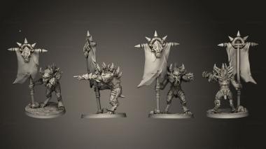 Military figurines Lesser Demon Command Group 1 3d model