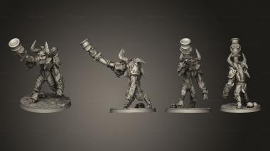 Military figurines Lesser Demon Command Group 2 3d model