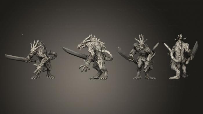 Military figurines (LESSER DEMON GREAT SWORD 001, STKW_8913) 3D models for cnc