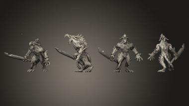 Military figurines LESSER DEMON GREAT SWORD 003 3d model