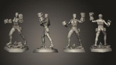 Military figurines Letty Bionic Brawler 3d model