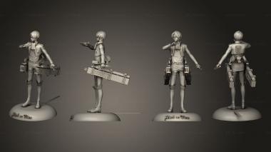 Military figurines levi ackerman shingeki no kyojin attack on titan 3d model