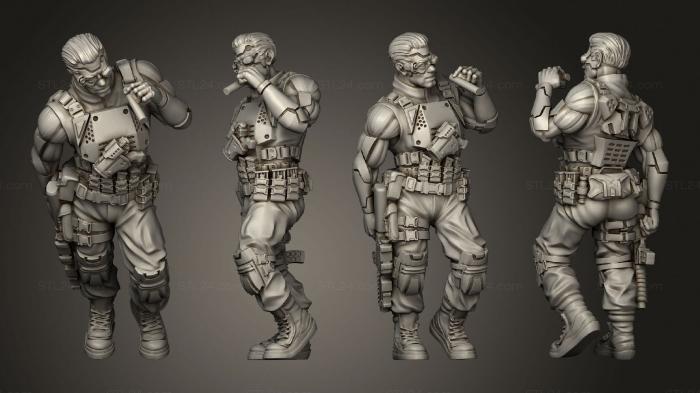 Military figurines (LIAM BOOZ HAMILTON STRIKE TEAM OMEGA, STKW_8926) 3D models for cnc