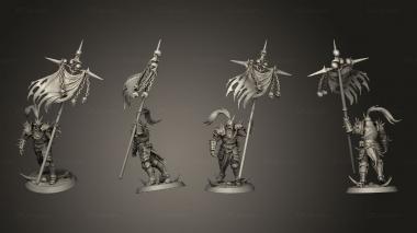 Military figurines Ligh Soldier Banner 3d model