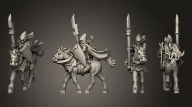 Military figurines light cavalry 01 3d model
