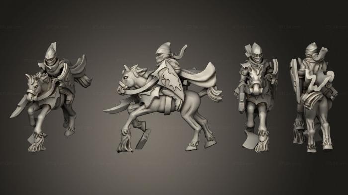 Military figurines (light cavalry 08, STKW_8947) 3D models for cnc