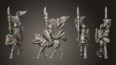 Military figurines light cavalry banner 2 2 3d model