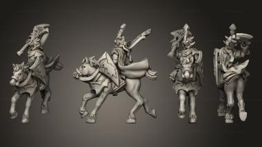 Military figurines light cavalry champion 1 2 3d model