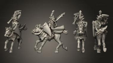 Military figurines light cavalry champion 1 3d model