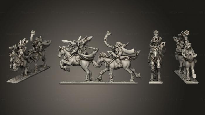 Military figurines (light cavalry command 2, STKW_8965) 3D models for cnc