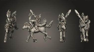 Military figurines light cavalry individuals rider 2 3d model