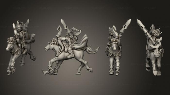 Military figurines (light cavalry individuals rider 5, STKW_8971) 3D models for cnc
