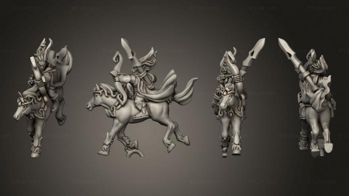 Military figurines (light cavalry individuals rider 6, STKW_8972) 3D models for cnc