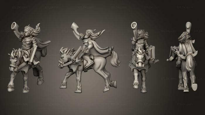 Military figurines (light cavalry musician 1, STKW_8974) 3D models for cnc