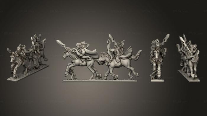 Military figurines (light cavalry riders 1, STKW_8976) 3D models for cnc