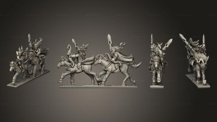 Military figurines (light cavalry riders 2, STKW_8977) 3D models for cnc