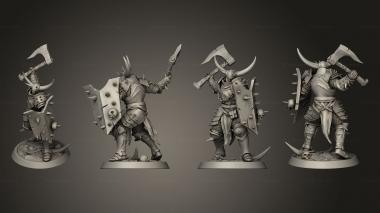 Military figurines Light Soldier Axe Attack 3d model