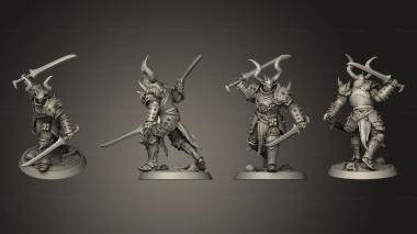 Military figurines Light Soldier Dual Sword Attack 3d model