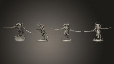 Military figurines Light Soldier Dual Sword Base Sup 3d model