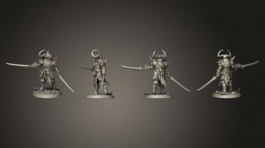 Military figurines Light Soldier Dual Sword Chief 3d model