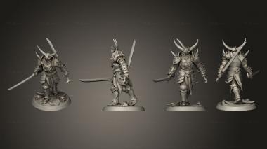 Military figurines Light Soldier Dual Sword Walk 3d model