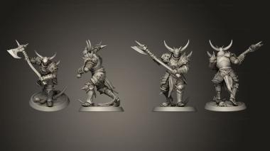 Military figurines Light Soldier Great Axe Attack 3d model