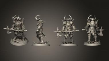 Military figurines Light Soldier Greataxe Stand 3d model