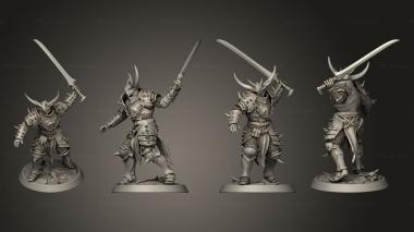 Military figurines Light Soldier Sword Attack 3d model