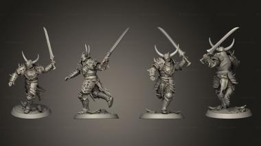 Military figurines Light Soldier Sword Run 3d model