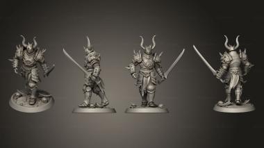 Military figurines Light Soldier Sword Walk 3d model