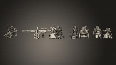 Military figurines Light weapon teams SM 2 3d model