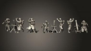 Military figurines Light weapon teams SM 3 3d model