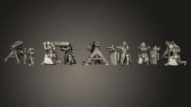 Military figurines Light weapon teams SM 4 3d model