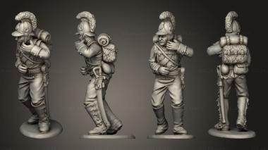 Military figurines Line Command 01 3d model