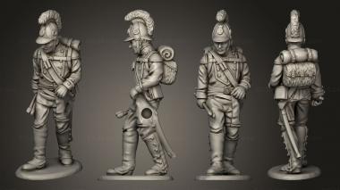 Military figurines Line Command 03 3d model