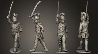 Military figurines Line Command 06 3d model