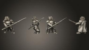 Military figurines Lion Knight Spears 01 3d model