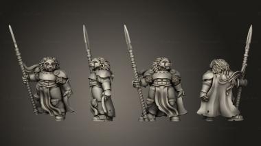 Military figurines Lion Knight Spears 3d model