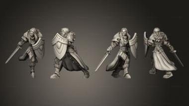 Military figurines Lion Tower Female Paladin 3d model
