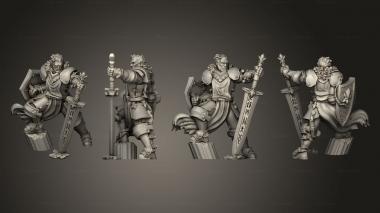 Military figurines Lion Tower Male Paladin 3d model