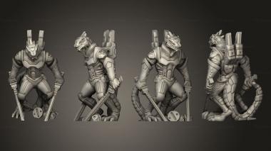 Military figurines Lizard Alien Fighter Based 3d model