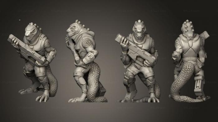 Military figurines (Lizard Alien Soldier Unbased, STKW_9097) 3D models for cnc
