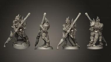 Military figurines Lizardfolk 3 Poisoned 3d model