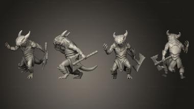 Military figurines Lizardfolk Challenger 3d model