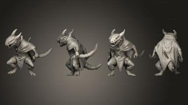 Military figurines Lizardfolk Rogue 3d model