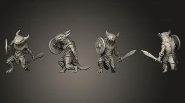 Military figurines Lizardfolk Shield 3d model