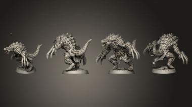 Military figurines Lizardman B Kit II Dual Claws 3d model